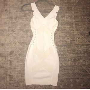 White. Bandage dress